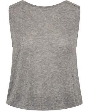St. Agni Tissue Jersey Lyocell Top - Grey