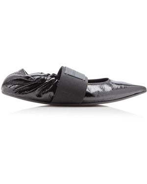 Givenchy Crush Patent Leather Ballet Flats - Black