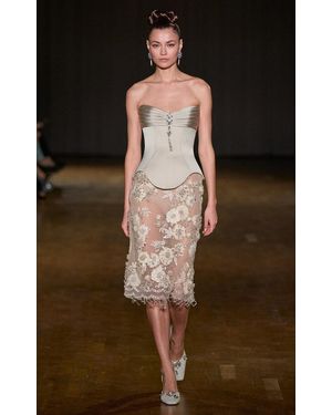 Georges Hobeika Ruched Embellished Top - Black