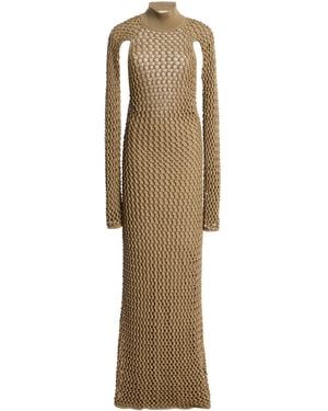 DIOTIMA Femme Embellished Cotton-Blend Gown - Natural