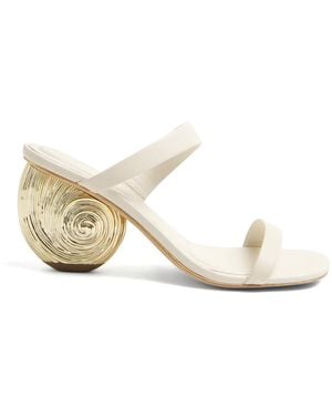 Jonathan Simkhai Marion Leather Shell Heels - White