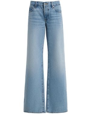 FRAME X Amelia The Rigid Low-Rise Flared-Leg Jeans - Blue