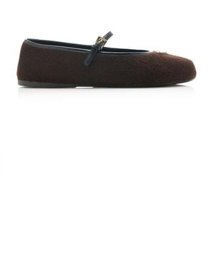Prada Cashmere Ballet Flats - Black