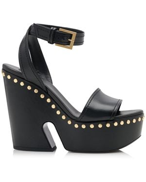 Givenchy Studded Wedge Platform Sandals - Black