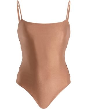 JADE Swim Hexa One-Piece Swimsuit - Brown
