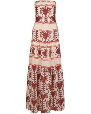 Johanna Ortiz Another Chance Printed Linen Maxi Dress - White