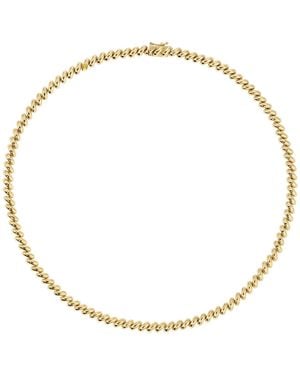 Anita Ko 18k Yellow Gold Gold Coil Choker - White