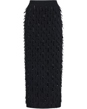 Jonathan Simkhai Bree Bead-Embellished Knit Midi Skirt - Black