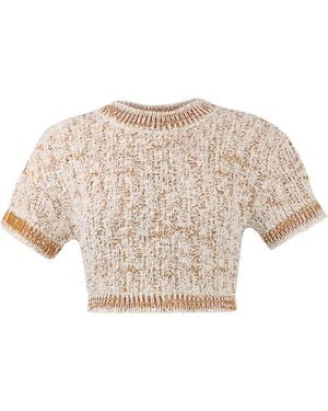 Lena Hoschek Spirit Cotton-Blend Knit Top - Natural