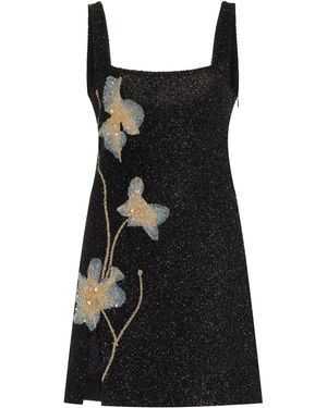 STAUD Le Sable Embellished Mini Dress - Black