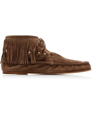 Frēda Salvador Camila Suede Moccasins - Brown