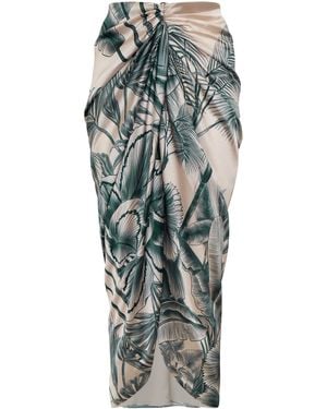 ANDRES OTALORA Cairo Pleated Midi Skirt - Grey