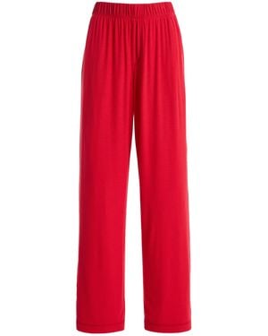 ÉTERNE Ribbed Lounge Trousers - Red
