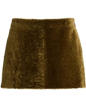 Arma Melody Merino Velvet Mini Skirt - Natural