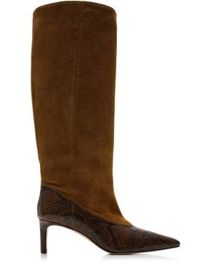 Frēda Salvador Tilly Suede Knee Boots - Brown