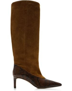 Frēda Salvador Tilly Suede Knee Boots - Brown