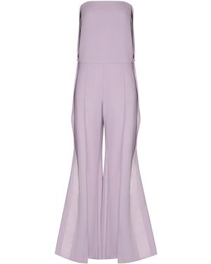 Zimmermann Clash Wool-Blend Tuxedo Jumpsuit - Purple