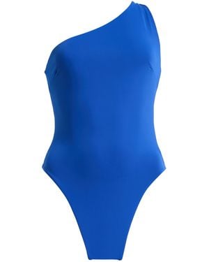 Ziah Leme Asymmetric One-Piece Swimsuit - Blue