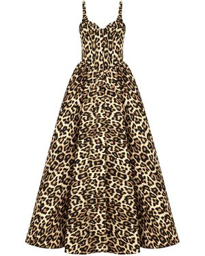 The New Arrivals Ilkyaz Ozel Ophelia Animal-Print Crepe Ball Gown - Natural