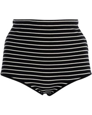 Frankie Shop Alissa Striped Knit Briefs - Black