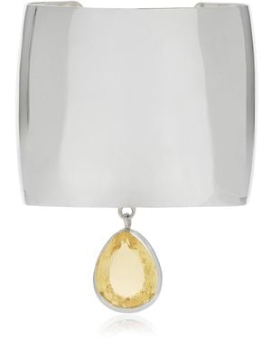 Juju Vera Mabel Sterling Citrine Cuff - White