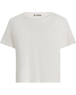 ÉTERNE Boxy Cotton-Modal T-Shirt - White