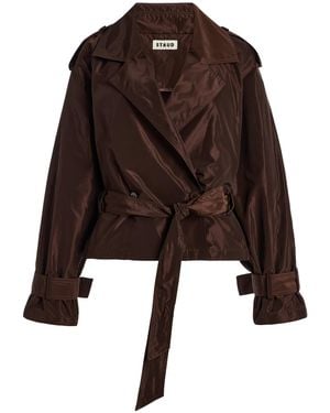 STAUD Vale Trench Jacket - Brown