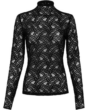 Silvia Tcherassi Liz Cotton-Blend Top - Black