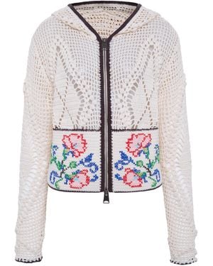 Siedres Edith Cotton Crochet Jacket - White