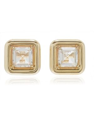 Bea Bongiasca 9k Yellow Gold Crystal Earrings - Natural