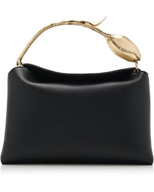 Erdem Bloom Midi Leather Bag - White