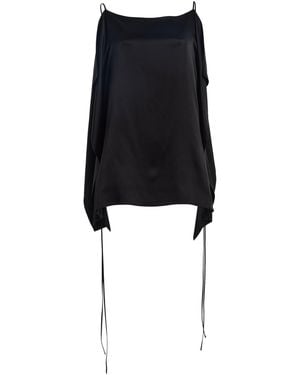 The Row Koray Silk Satin Top - Black