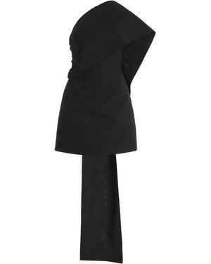 Rohe Short Sculptural Sash Dress - Black