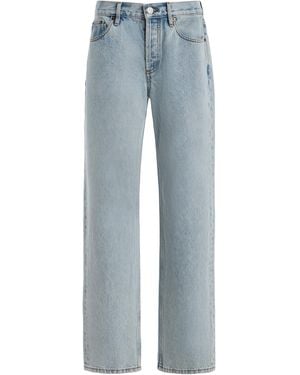 Still Here Life Rigid Mid-Rise Straight-Leg Jeans - Blue