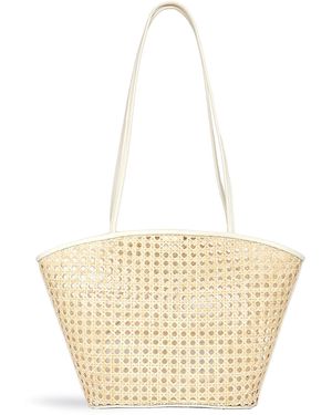 Bembien Mira Large Rattan Tote - White