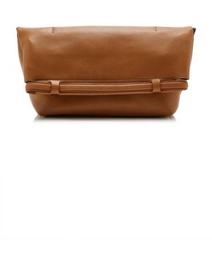 Janessa Leone Small Auden Leather Clutch Bag - Brown