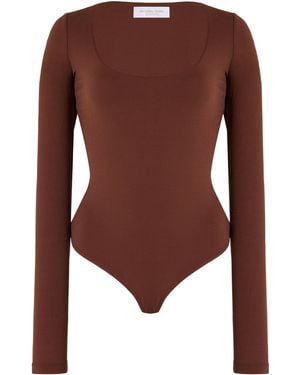 Michael Kors Jersey Scoop-neck Bodysuit - Brown