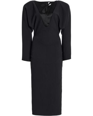 Harithand Exclusive Cutout Crepe Midi Dress - Black