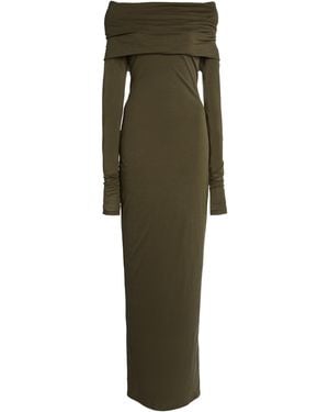 Balenciaga Jersey Maxi Dress - Green