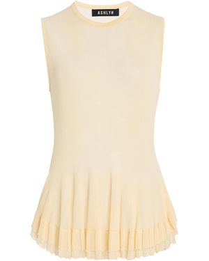 Ashlyn Bennett Knit Peplum Top - Natural
