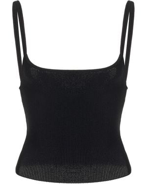 ELCE Exclusive Sol Ribbed-knit Tank Top - Black