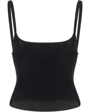 ELCE Exclusive Sol Ribbed-knit Tank Top - Black