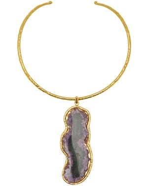 Sylvia Toledano 18K Plated Amethyst Necklace - White