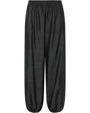 St. Agni Adjustable Silk Balloon Trousers - Black