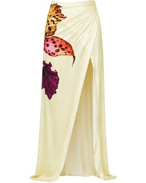 Andrés Pajón Neroli Printed Maxi Skirt - White