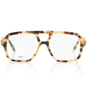 Loewe Slim Square-Frame Acetate Optical Glasses - Brown