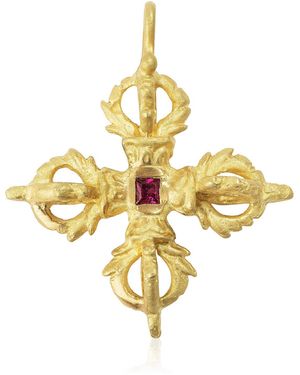 RENATO CIPULLO Regio Cross 18K Ruby Pendant - Metallic