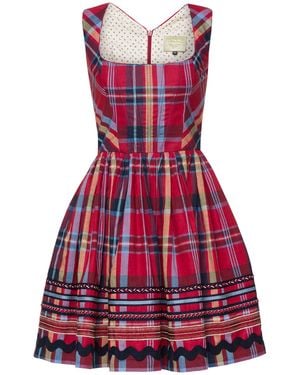 Lena Hoschek Zilly Linen-Cotton Mini Dress - Red