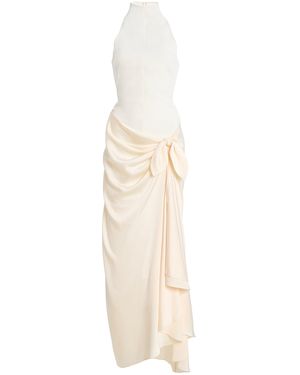 Harithand Exclusive Draped Midi Dress - White
