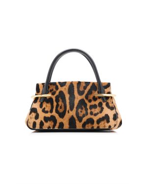 Givenchy Pinch Mini Leopard-Print Top-Handle Bag - Multicolor